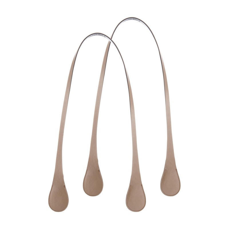 COPPIA MANICI IN ECOPELLE CON CHIUSURA A VITE PER BAG/BORSE COL ORO CM 53