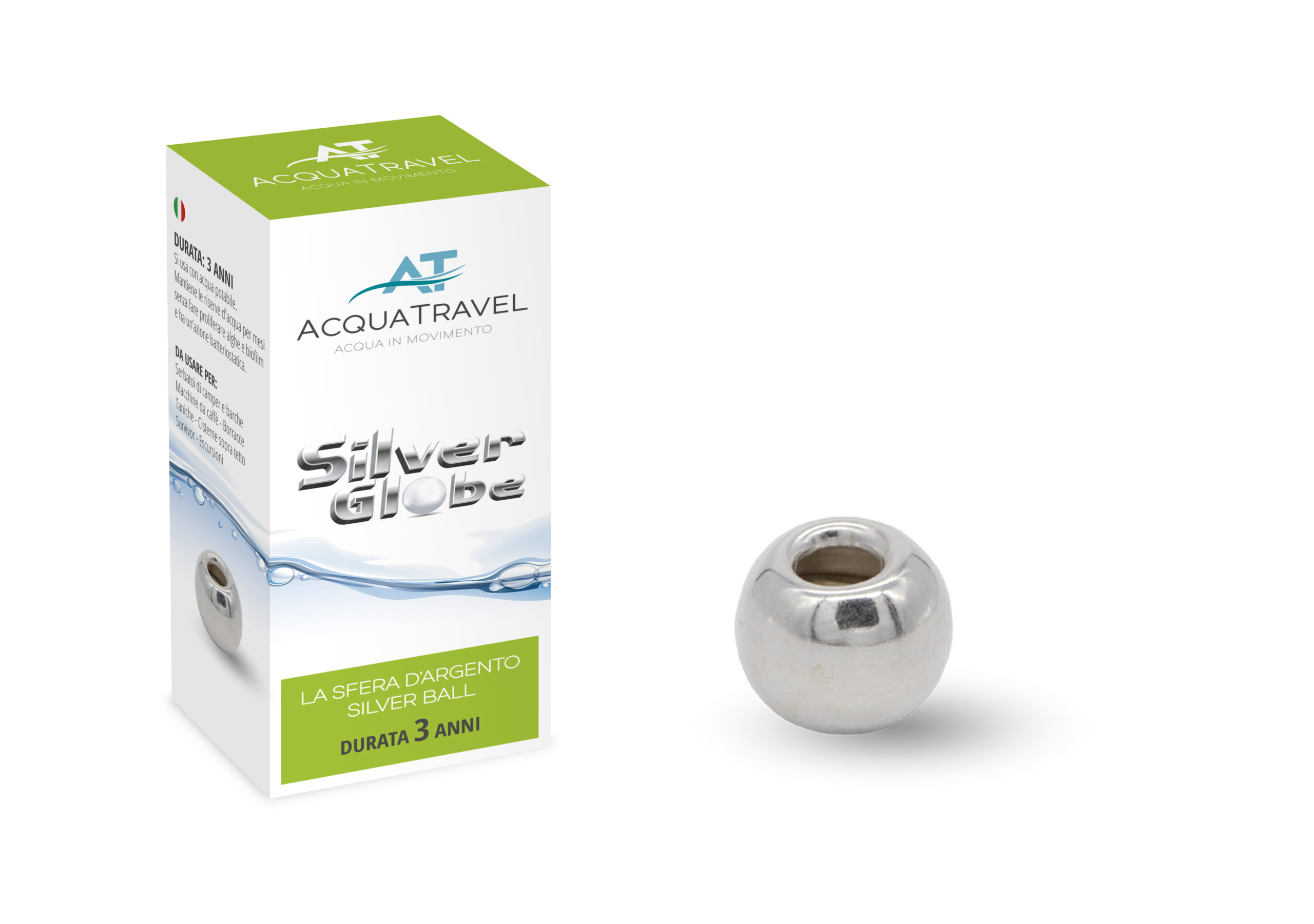 SILVER GLOBE-sfera in argento-Acquatravel - immagine 2