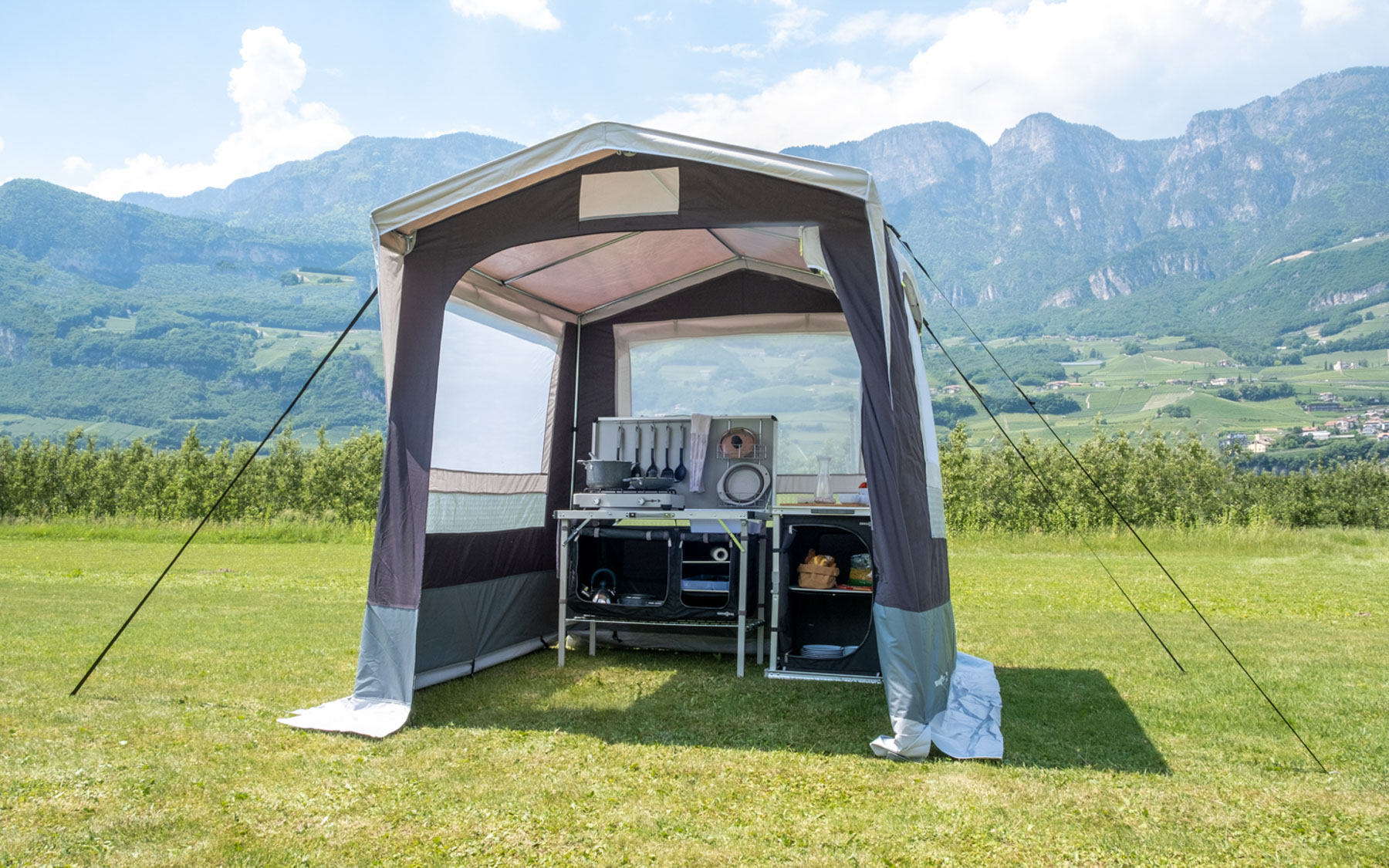 GUSTO 3NG Tenda Cucina 200x200 Grigio-Brunner - immagine 5