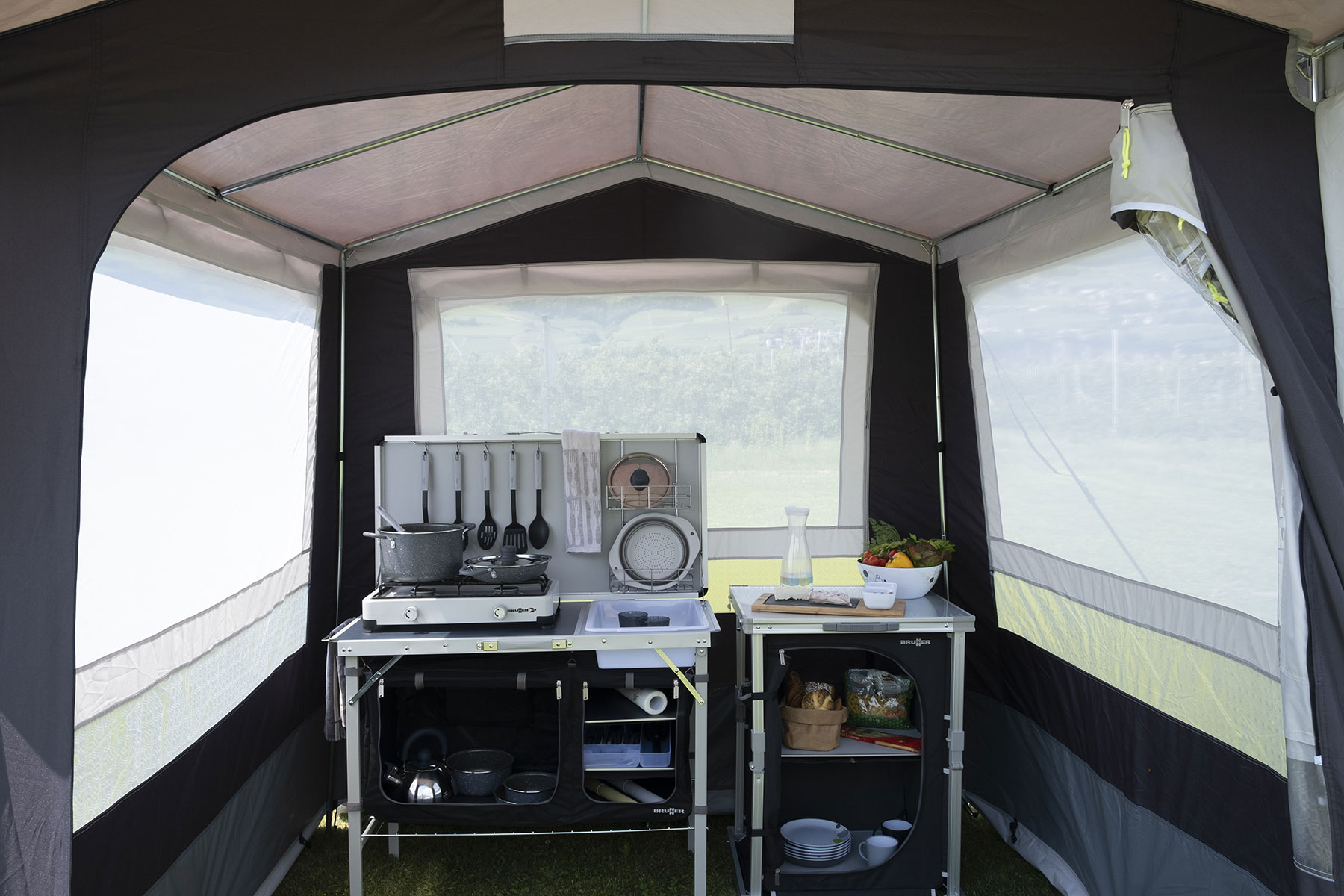 GUSTO 3NG Tenda Cucina 200x200 Grigio-Brunner - immagine 4