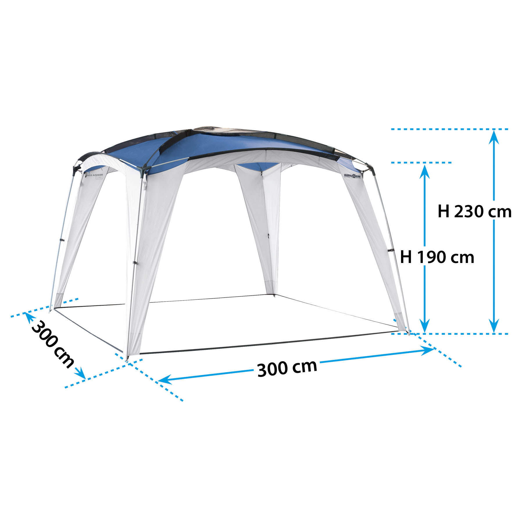 GAZEBO Brunner MEDUSA II 3X3 BLU - immagine 5