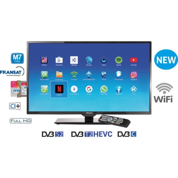 TEK24DS SMART TV con DVD e accessori