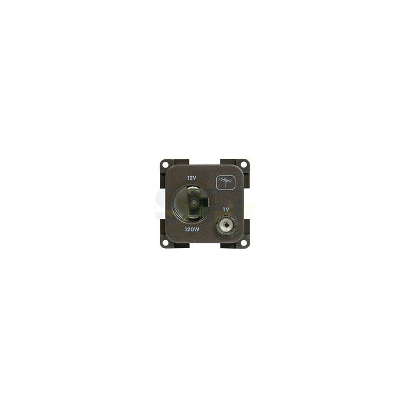 PRESA 12 Volt + TV (colore Marrone)