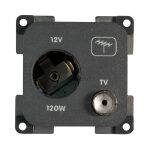 PRESA 12 Volt + TV (colore Marrone)