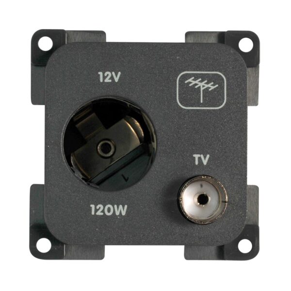 PRESA 12 Volt + TV (colore Marrone)