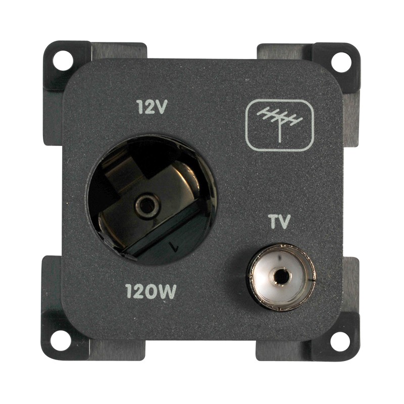 PRESA 12 Volt + TV (colore Marrone)