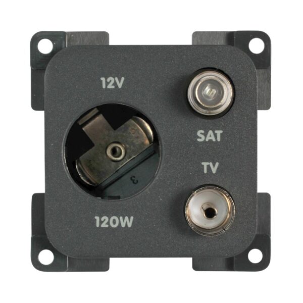 PRESA 12VOLT +TV + SAT (colore Grigio)