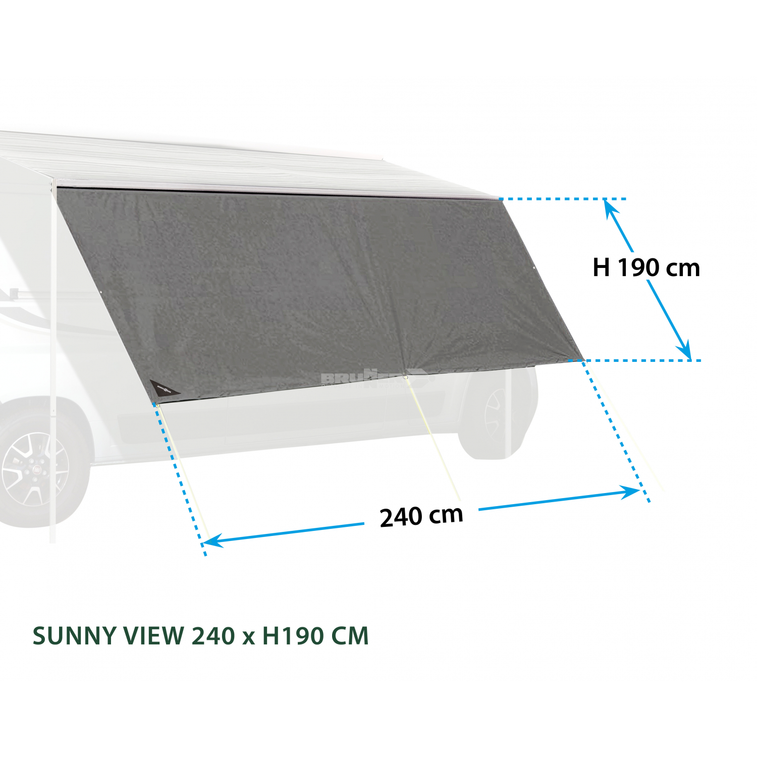 SUNNY VIEW Parasole 240xh190cm-Brunner - immagine 2