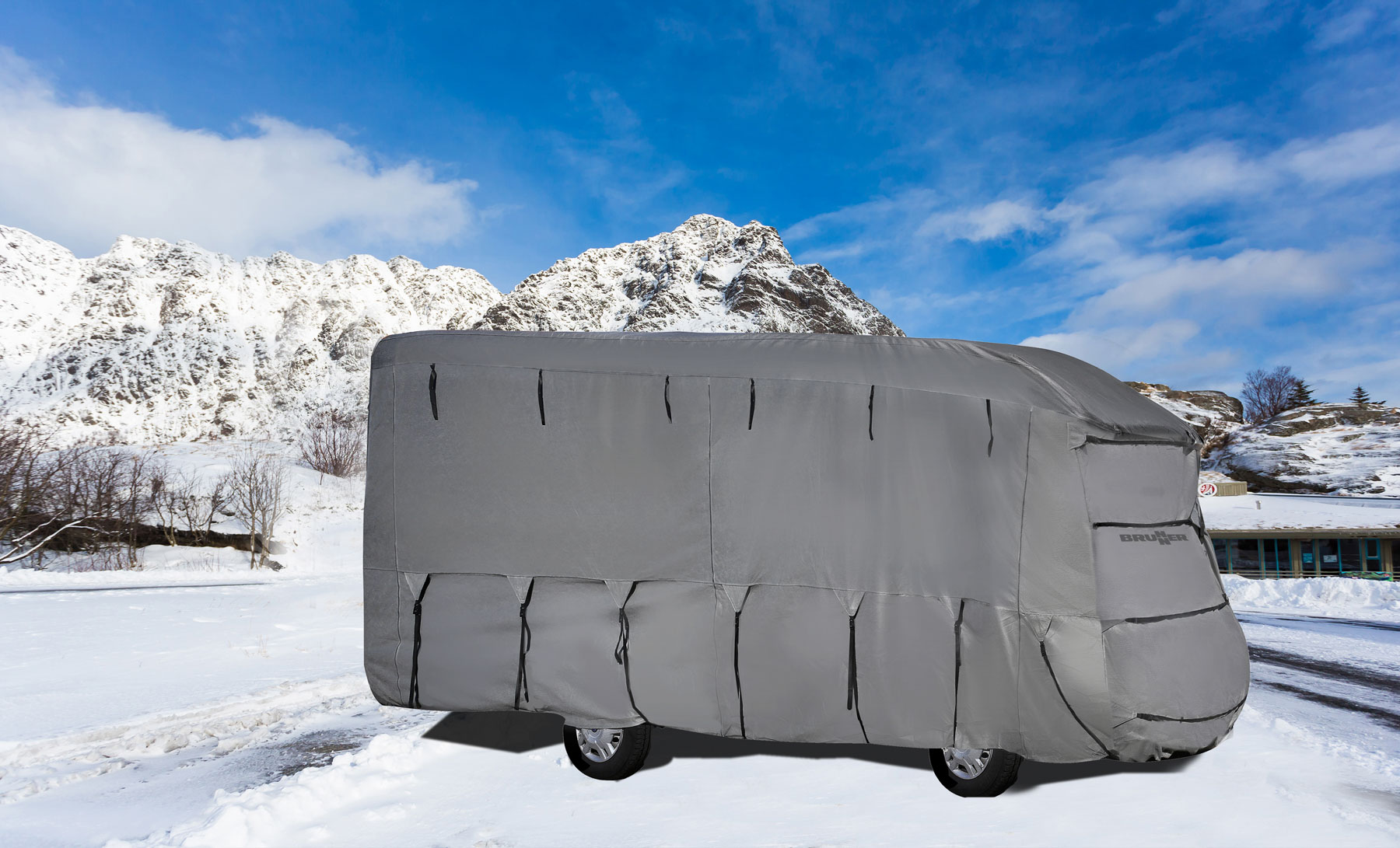 Brunner Copertura Protettiva Invernale Per Camper Semi-Integrale – Si 700-750, 750x240x250 Cm, TNT 4 Strati