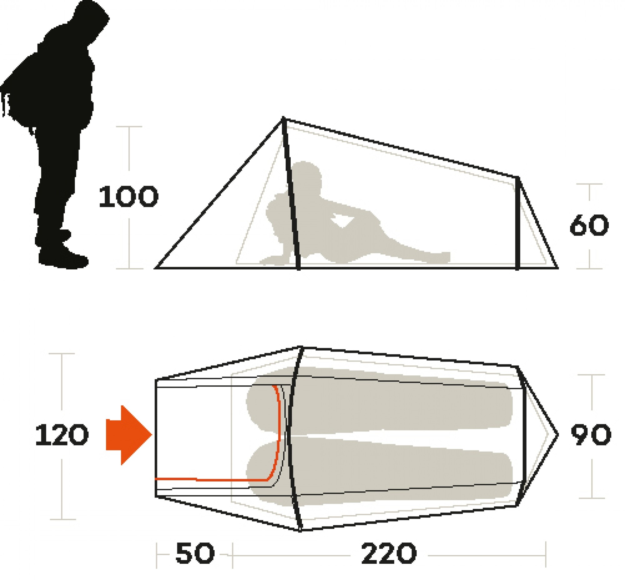 Tenda Igloo Ferrino SLING 2 - immagine 4