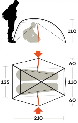 Tenda Igloo Ferrino NEMESI 1 PRO - immagine 3
