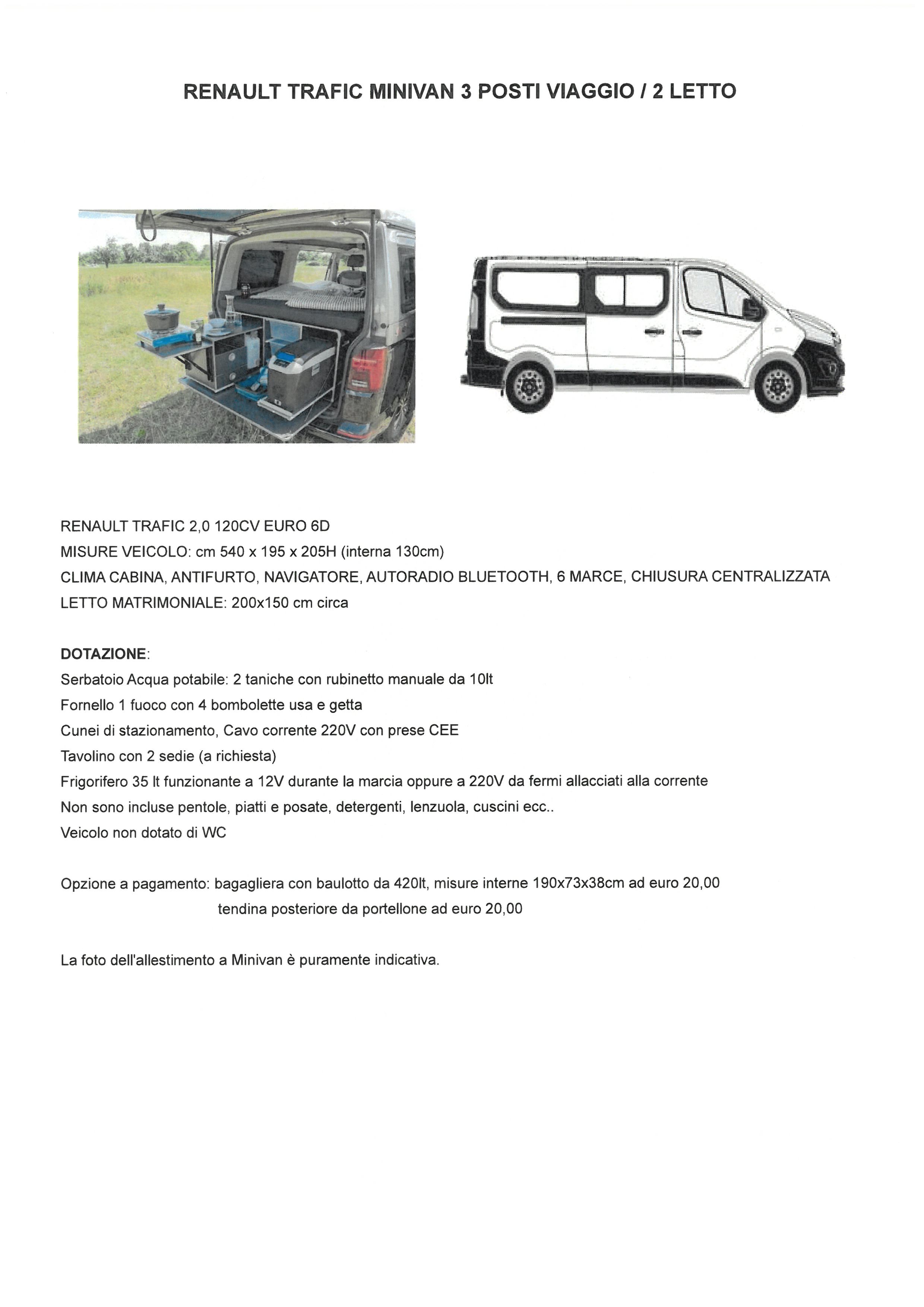 Minivan Renault Trafic – NOLEGGIO